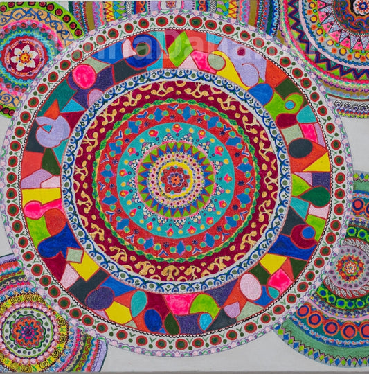 Central Mandala Surrounded By Smaller Ones Bespoke Art